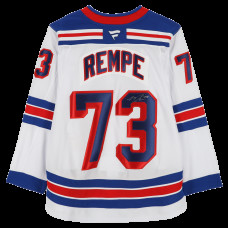 Джерси с автографом Matt Rempe New York Rangers Fanatics Authentic White Fanatics Premium Джерси с автографом Matt Rempe New York Rangers Fanatics Authentic White Fanatics Premium