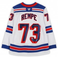 Игровая джерси Matt Rempe New York Rangers Autographed Fanatics Authentic White Fanatics Premium with Rempire State/Mind Inscription - Limited Edition of 25