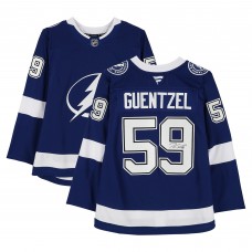 Jake Guentzel Tampa Bay Lightning Autographed Fanatics Authentic Blue Fanatics Premium Jersey