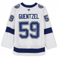 Jake Guentzel Tampa Bay Lightning Autographed Fanatics Authentic White Fanatics Premium Jersey