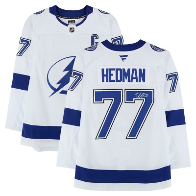 Victor Hedman Tampa Bay Lightning Autographed Fanatics Authentic White Fanatics Premium Jersey