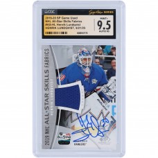 Henrik Lundqvist New York Rangers Autographed 2019-20 Upper Deck SP Game Used All-Star Skills GU Relic #AS-HL CGC Fanatics Witnessed Authenticated 9.5/10 Card