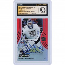 Henrik Lundqvist New York Rangers Autographed 2019-20 Upper Deck Synergy Red #35 CGC Fanatics Witnessed Authenticated 9.5/10 Card
