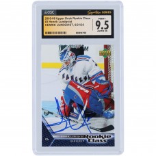 Henrik Lundqvist New York Rangers Autographed 2005-06 Upper Deck Rookie Class #3 CGC Fanatics Witnessed Authenticated 9.5/10 Rookie Card