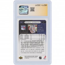 Henrik Lundqvist New York Rangers Autographed 2005-06 Upper Deck Victory Rookies #288 CGC Fanatics Witnessed Authenticated 9.5/10 Rookie Card