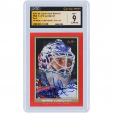 Henrik Lundqvist New York Rangers Autographed 2005-06 Upper Deck Beehive Red #126 CGC Fanatics Witnessed Authenticated 9/10 Rookie Card