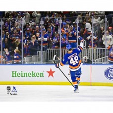 Matthew Schaefer New York Islanders Unsigned Fanatics Authentic First NHL Goal Celebration Photograph Matthew Schaefer New York Islanders Unsigned Fanatics Authentic First NHL Goal Celebration Photograph