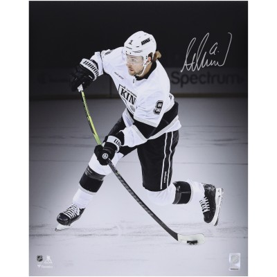 Adrian Kempe Los Angeles Kings Autographed Fanatics Authentic 16 x 20 White Jersey Shooting Spotlight Photograph