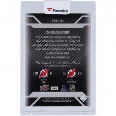 Taylor Hall & Cory Schneider New Jersey Devils Autographed 2016-17 Upper Deck Black Pro Penmenship Combos Gold Ink #PEN2-HS #10/20 Card