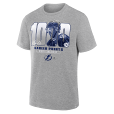 Футболка Tampa Bay Lightning Nikita Kucherov Fanatics MTO Label Gray 1000 Career Points Legacy Футболка Tampa Bay Lightning Nikita Kucherov Fanatics MTO Label Gray 1000 Career Points Legacy