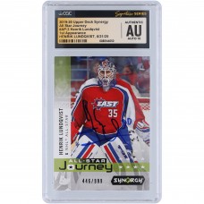 Henrik Lundqvist New York Rangers Autographed 2019-20 Upper Deck Synergy All-Star Journey #AP-3 #/999 CGC Fanatics Witnessed Authenticated Auto 10 Card