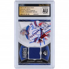 Henrik Lundqvist New York Rangers Autographed 2009-10 Upper Deck SP Game Used Authentic Fabrics Relic #AF-HL CGC Fanatics Witnessed Authenticated Auto 10 Card