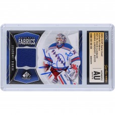 Henrik Lundqvist New York Rangers Autographed 2009-10 Upper Deck SP Game Used Authentic Fabrics Relic #AF-HL CGC Fanatics Witnessed Authenticated Auto 10 Card