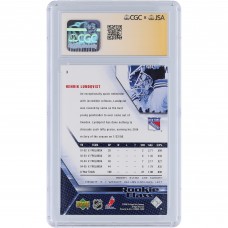 Henrik Lundqvist New York Rangers Autographed 2005-06 Upper Deck Rookie Class #3 CGC Fanatics Witnessed Authenticated Auto 10 Rookie Card