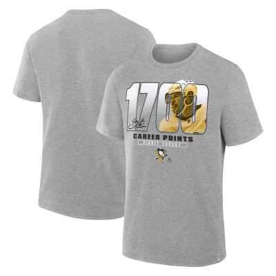 Pittsburgh Penguins Sidney Crosby Gray Legacy Milestone T-Shirt