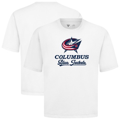 Columbus Blue Jackets Levelwear White Team Surge Luxe Signature Knit T-Shirt