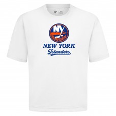 New York Islanders Levelwear White Team Surge Luxe Signature Knit T-Shirt New York Islanders Levelwear White Team Surge Luxe Signature Knit T-Shirt