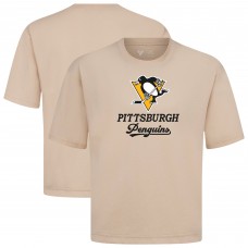 Pittsburgh Penguins Levelwear Khaki Team Surge Luxe Signature Knit T-Shirt Pittsburgh Penguins Levelwear Khaki Team Surge Luxe Signature Knit T-Shirt