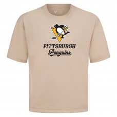 Pittsburgh Penguins Levelwear Khaki Team Surge Luxe Signature Knit T-Shirt Pittsburgh Penguins Levelwear Khaki Team Surge Luxe Signature Knit T-Shirt