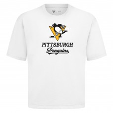 Pittsburgh Penguins Levelwear White Team Surge Luxe Signature Knit T-Shirt