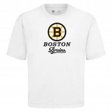Boston Bruins Levelwear White Team Surge Luxe Signature Knit T-Shirt
