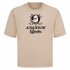 Anaheim Ducks Levelwear Khaki Team Surge Luxe Signature Knit T-Shirt
