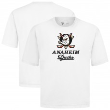Anaheim Ducks Levelwear White Team Surge Luxe Signature Knit T-Shirt