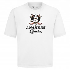 Anaheim Ducks Levelwear White Team Surge Luxe Signature Knit T-Shirt