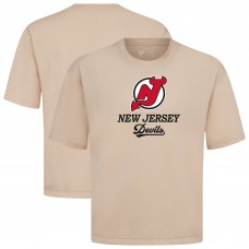 New Jersey Devils Levelwear Khaki Team Surge Luxe Signature Knit T-Shirt