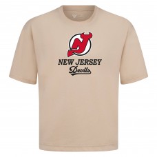 New Jersey Devils Levelwear Khaki Team Surge Luxe Signature Knit T-Shirt