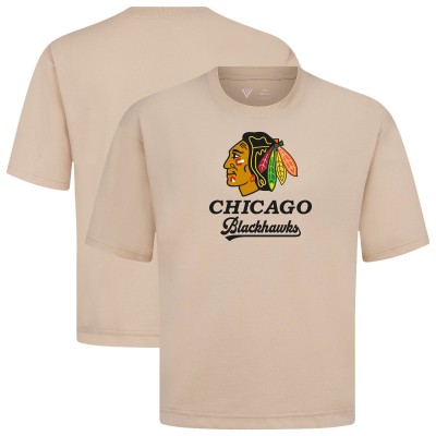 Chicago Blackhawks Levelwear Khaki Team Surge Luxe Signature Knit T-Shirt