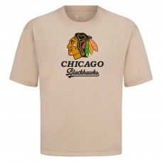 Chicago Blackhawks Levelwear Khaki Team Surge Luxe Signature Knit T-Shirt Chicago Blackhawks Levelwear Khaki Team Surge Luxe Signature Knit T-Shirt
