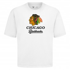 Chicago Blackhawks Levelwear White Team Surge Luxe Signature Knit T-Shirt Chicago Blackhawks Levelwear White Team Surge Luxe Signature Knit T-Shirt