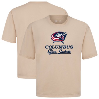 Columbus Blue Jackets Levelwear Khaki Team Surge Luxe Signature Knit T-Shirt