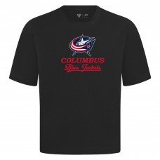 Columbus Blue Jackets Levelwear Black Team Surge Luxe Signature Knit T-Shirt