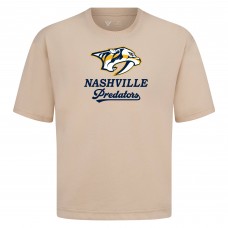 Nashville Predators Levelwear Khaki Team Surge Luxe Signature Knit T-Shirt