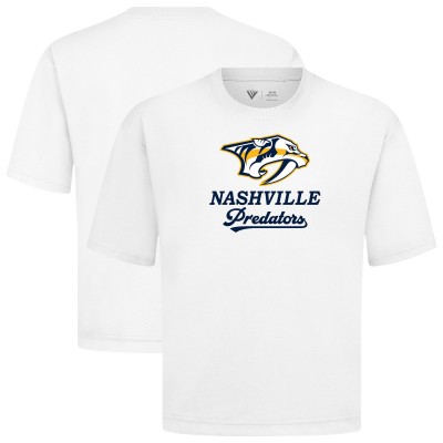 Nashville Predators Levelwear White Team Surge Luxe Signature Knit T-Shirt