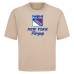 New York Rangers Levelwear Khaki Team Surge Luxe Signature Knit T-Shirt