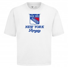New York Rangers Levelwear White Team Surge Luxe Signature Knit T-Shirt