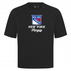 New York Rangers Levelwear Black Team Surge Luxe Signature Knit T-Shirt
