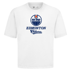 Футболка Edmonton Oilers Levelwear White Team Surge Luxe Signature Knit Футболка Edmonton Oilers Levelwear White Team Surge Luxe Signature Knit