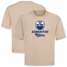 Edmonton Oilers Levelwear Khaki Team Surge Luxe Signature Knit T-Shirt