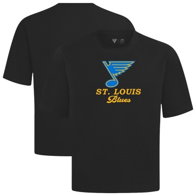 St. Louis Blues Levelwear Black Team Surge Luxe Signature Knit T-Shirt