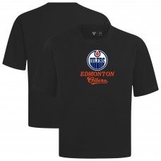 Edmonton Oilers Levelwear Black Team Surge Luxe Signature Knit T-Shirt