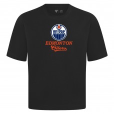 Edmonton Oilers Levelwear Black Team Surge Luxe Signature Knit T-Shirt