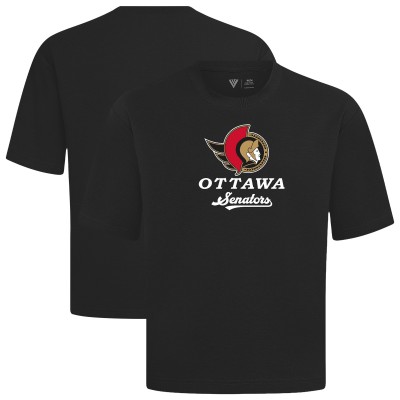 Ottawa Senators Levelwear Black Team Surge Luxe Signature Knit T-Shirt