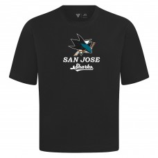 San Jose Sharks Levelwear Black Team Surge Luxe Signature Knit T-Shirt