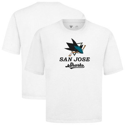 San Jose Sharks Levelwear White Team Surge Luxe Signature Knit T-Shirt