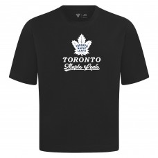 Toronto Maple Leafs Levelwear Black Team Surge Luxe Signature Knit T-Shirt