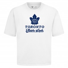 Toronto Maple Leafs Levelwear White Team Surge Luxe Signature Knit T-Shirt